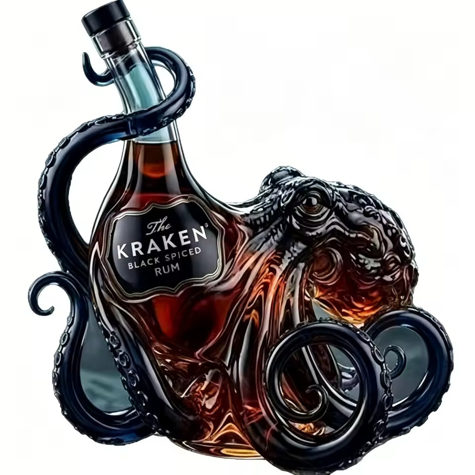 NEW The Kraken Spiced Rum Octopus Whiskey Decanter 320ml Octopus Shaped Gothic NEW The Kraken Spiced Rum Octopus Whiskey Decanter 320ml Octopus Shaped Gothic