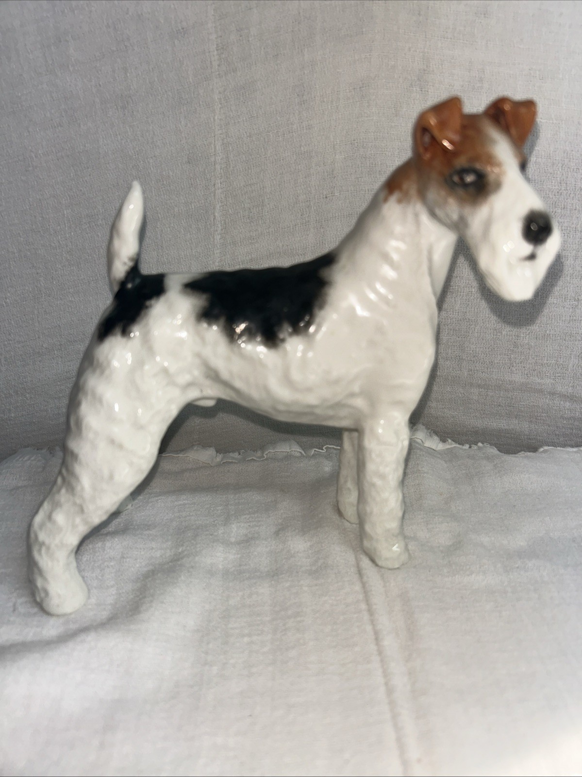 Wire Fox Terrier figurine Artist:    Boehm Lot 25