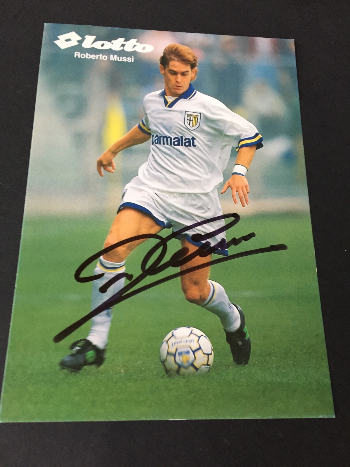 ROBERTO MUSI AC Parma runner-up 1994 signed autograph card 10x15 