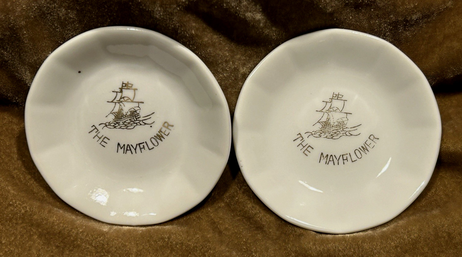 The Mayflower Hotel Washington DC ~ Set of 2 Restaurant Ware Butter Pats ~ EUC