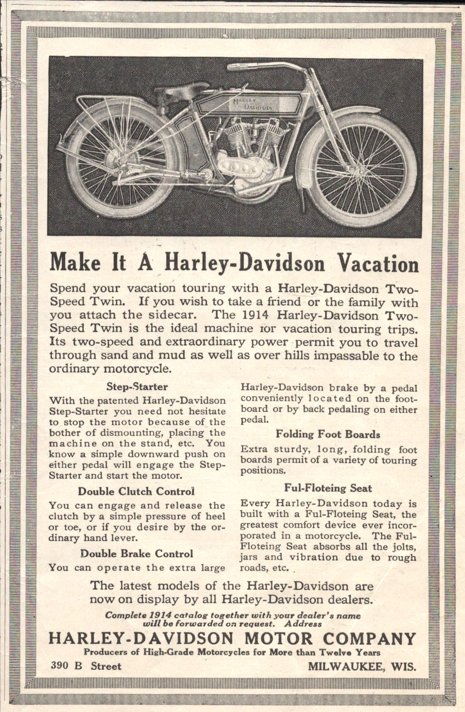 1914 HARLEY-DAVIDSON MOTORCYCLES old 5\ 1914 HARLEY-DAVIDSON MOTORCYCLES old 5\