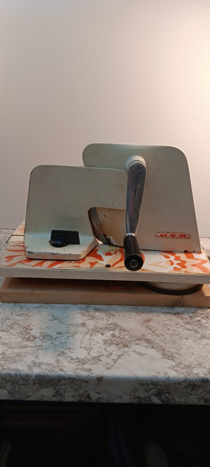 Vintage KYM Meat ,Cheese & Bread Slicer Hand Crank/ Fold Up Mid-Century
