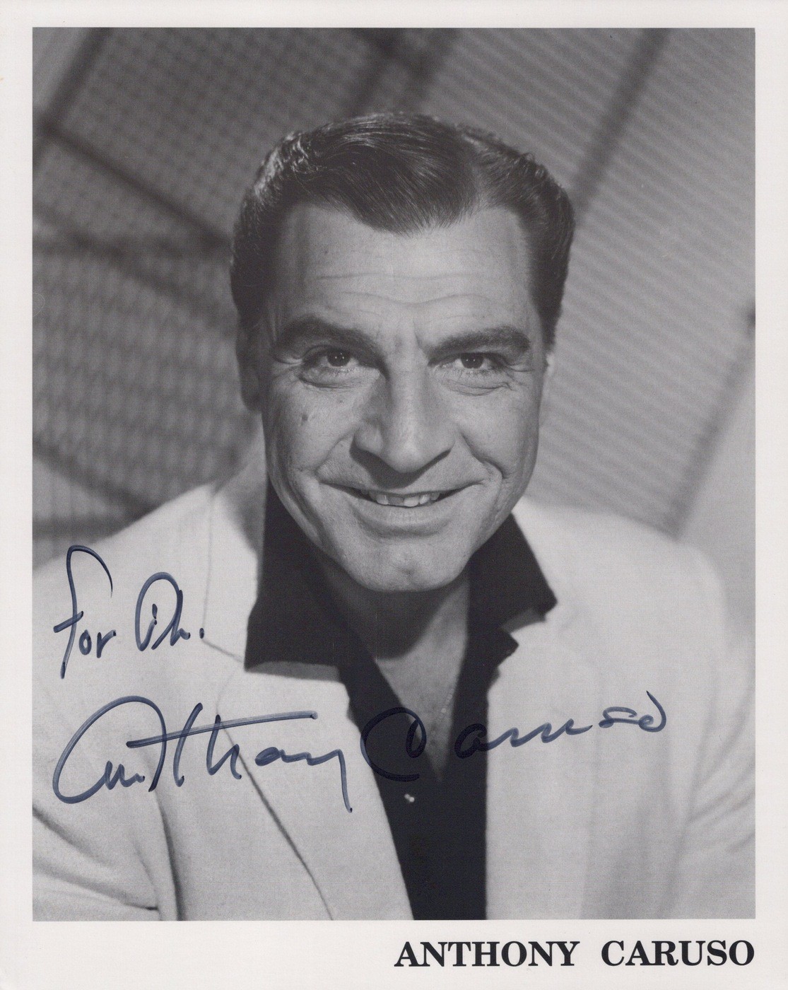 Anthony Caruso Asphalt Jungle Star Trek Actor 1970s - Original Hand Signed Photo