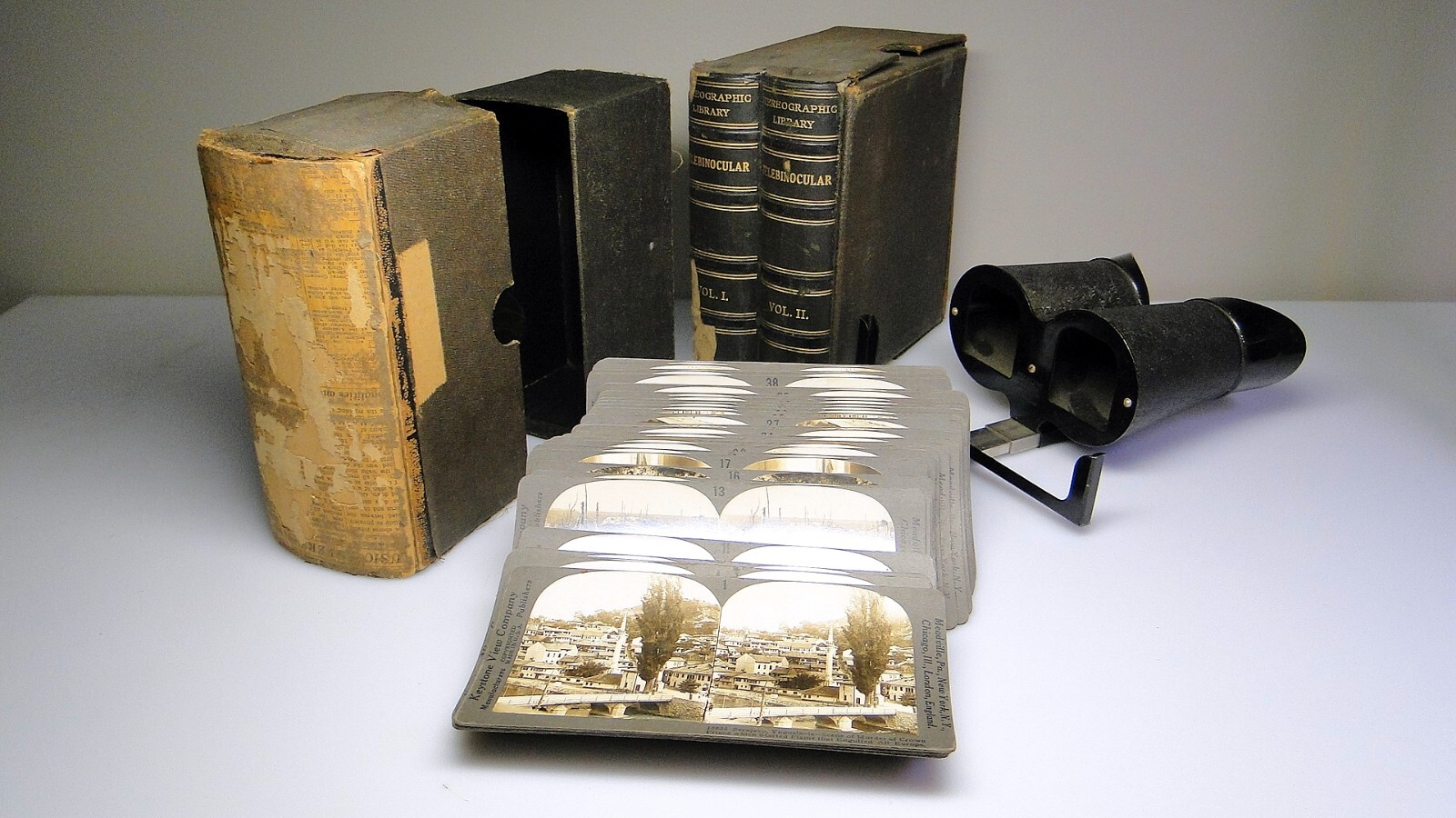 1900s Keystone Stereoviews WWI War Images 1-50 Card Set Binocular Viewer Box Lot