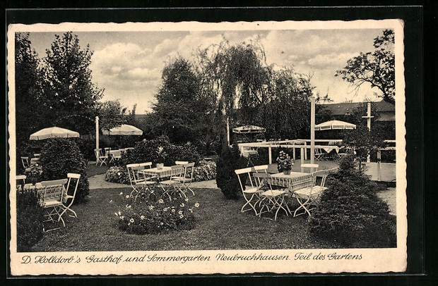 Postcard Neubruchhausen/Bremen, D. Holldorb\'s inn and summer garden to the Hachetal 