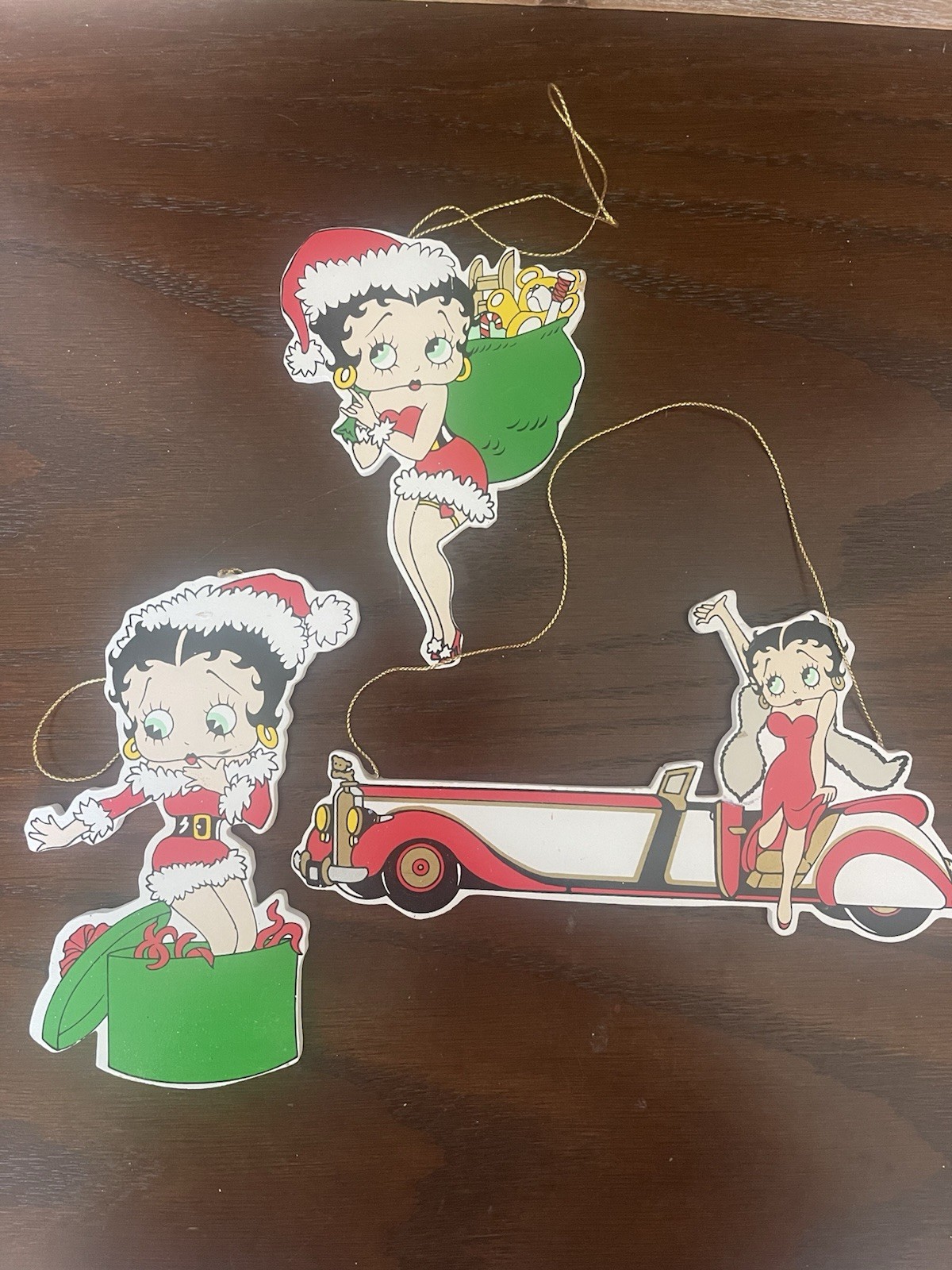 Vintage 1995 Betty Boop Christmas Ornaments Lot of 3 King Features Fleischer