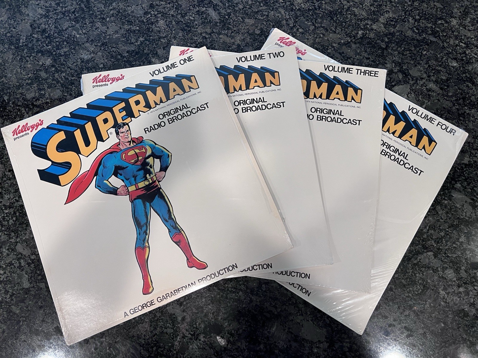 Superman Original Radio Broadcast Vol 1-4 Presented by Kellogg's Lp in shrink