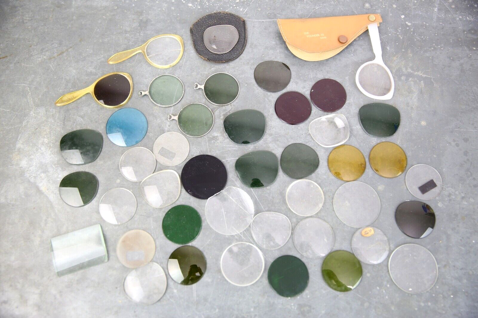 Vintage Optometrist Eye Doctor Exam sunglasses Lens Sample Lot eyeglasses old