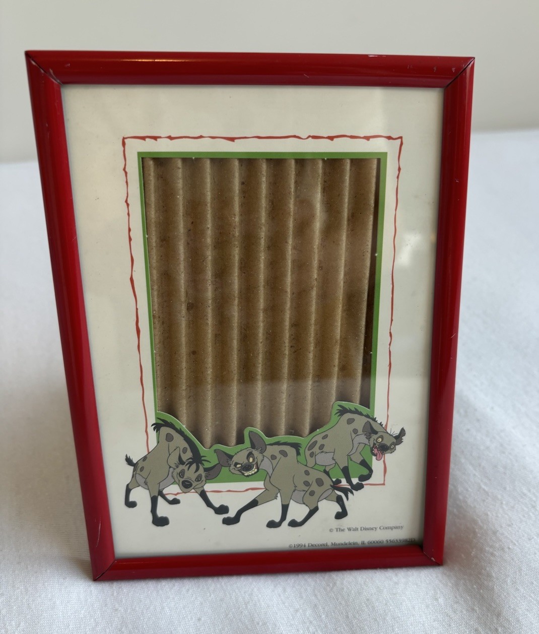 Vintage1994  Disney Lion King Picture Frame Hyenas - Shenzi, Banzai, & Ed Red