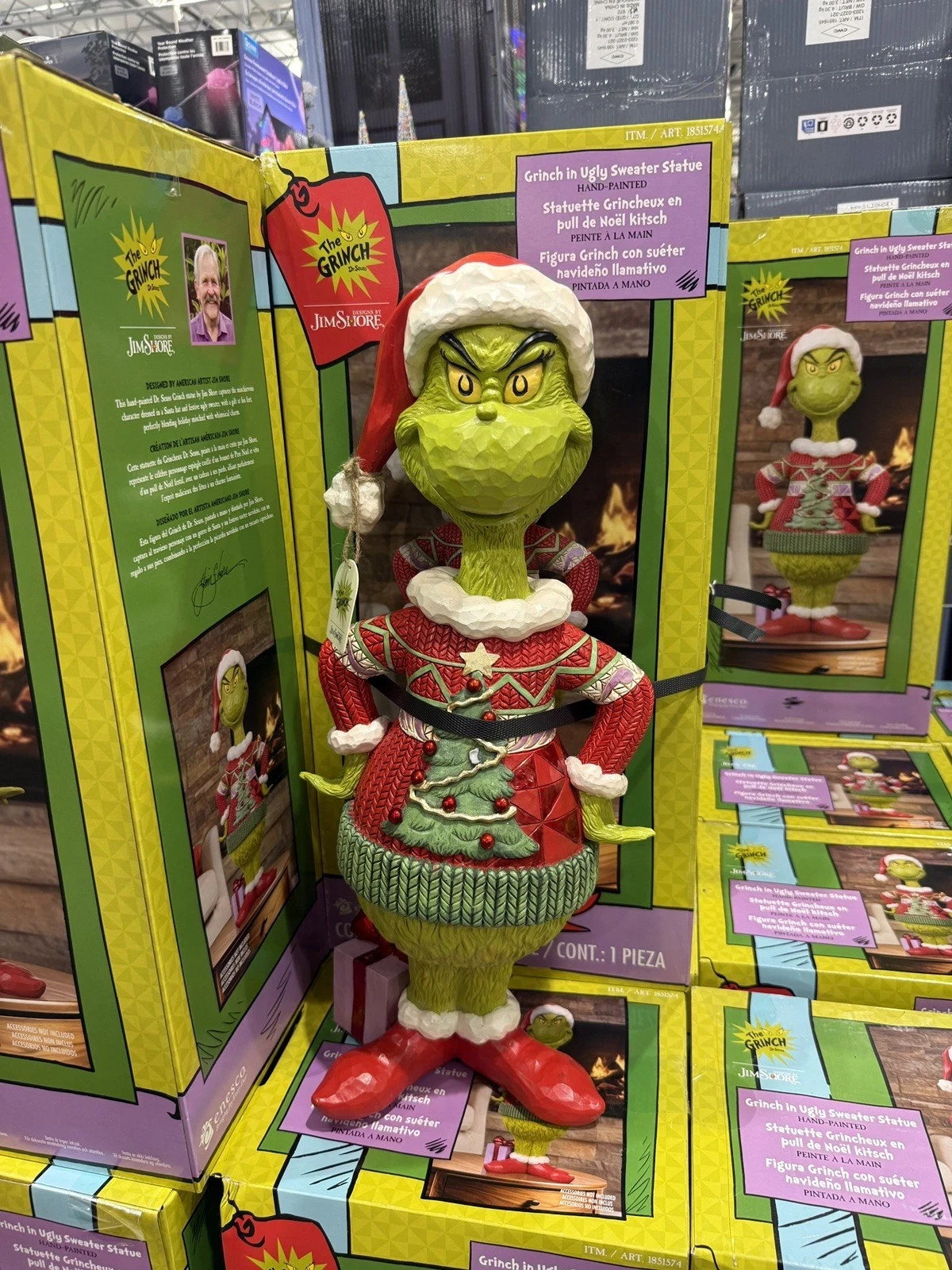 Jim Shore Grinch In Ugly Sweater Statue 20.2