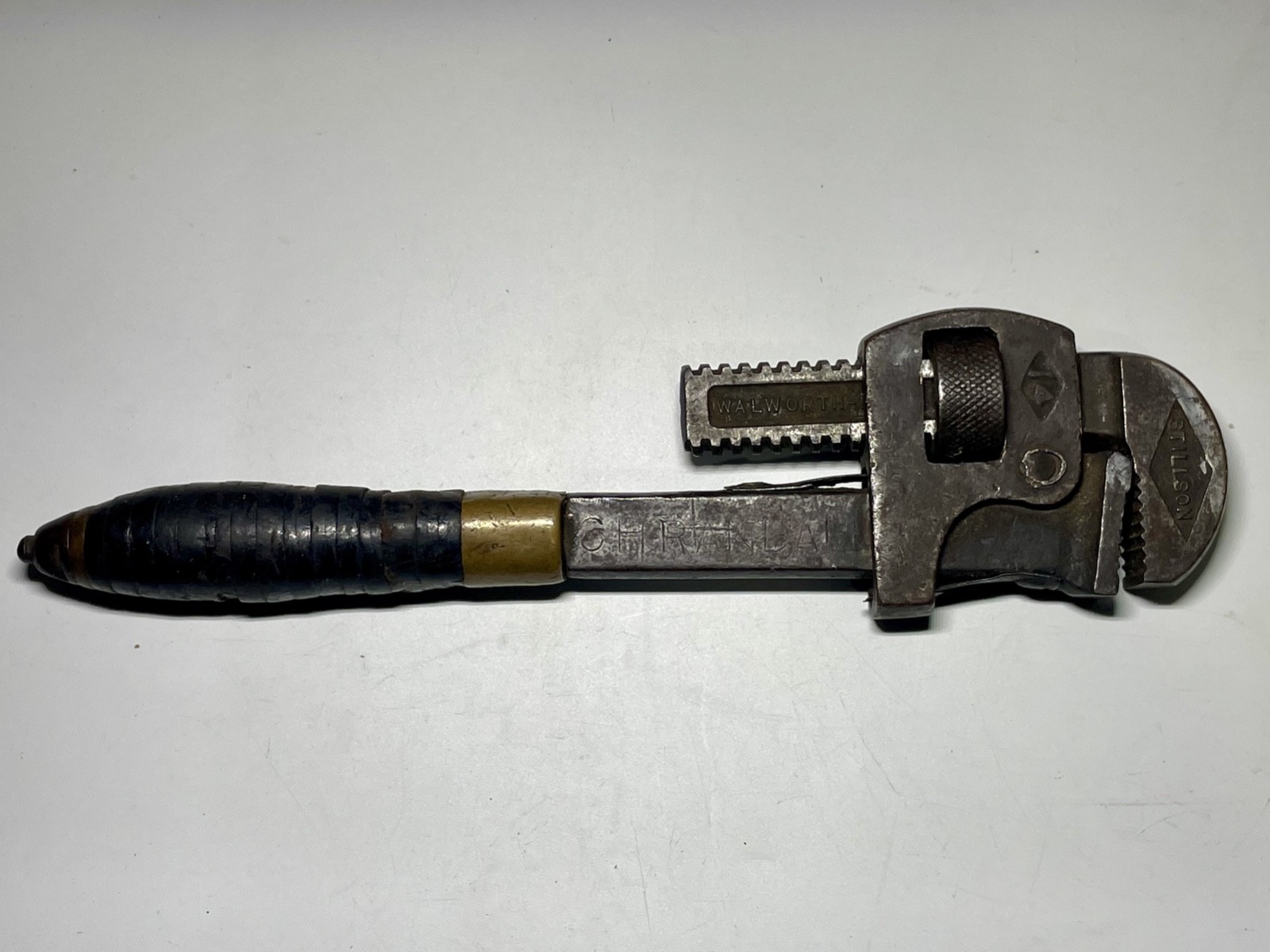 Vtg  Stillson No. 14 Pipe Wrench Walworth Heavy Duty Plumbing Tool Made USA