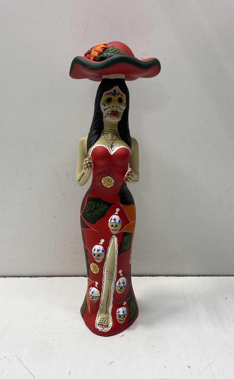 Tonala Mexico Ceramic Catrina Day of the Dead Figurine Hand Painted 18