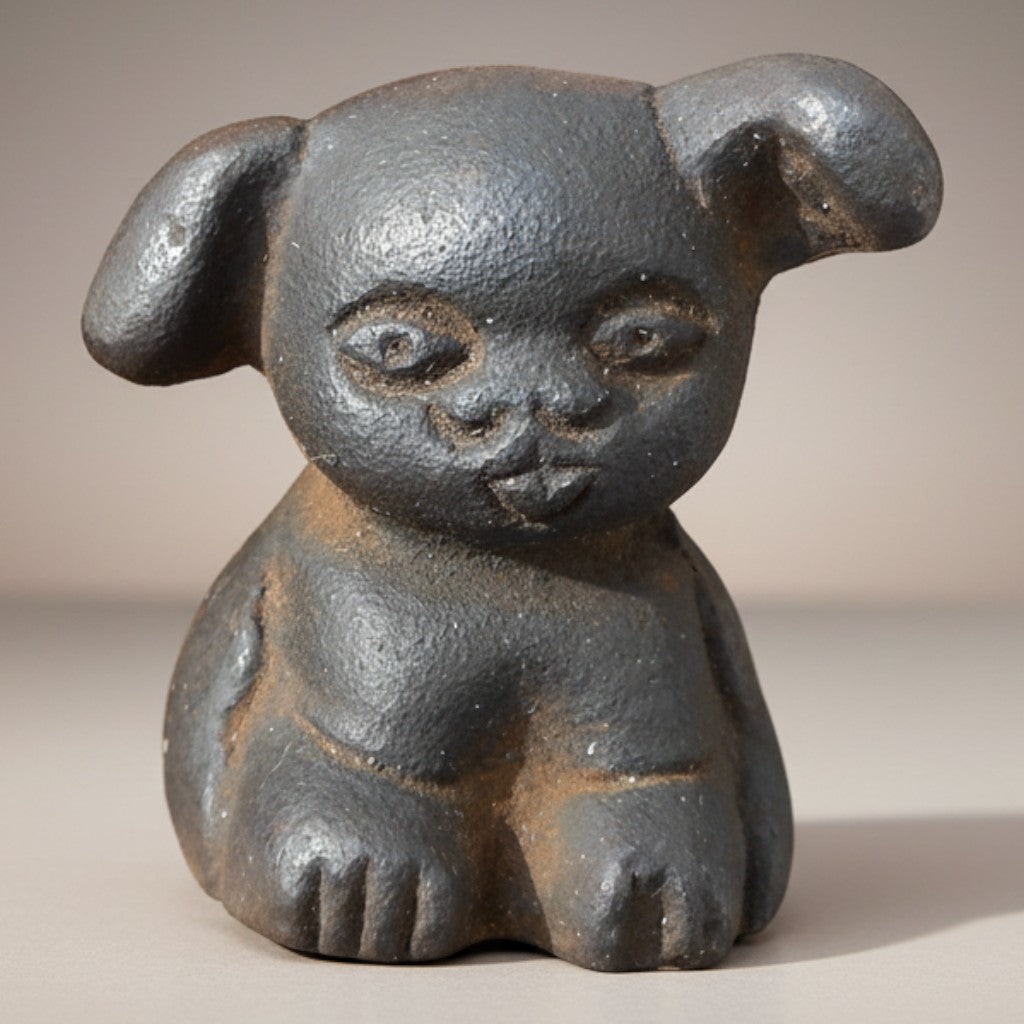 Griswold Pup Cast Iron Advertising Paperweight