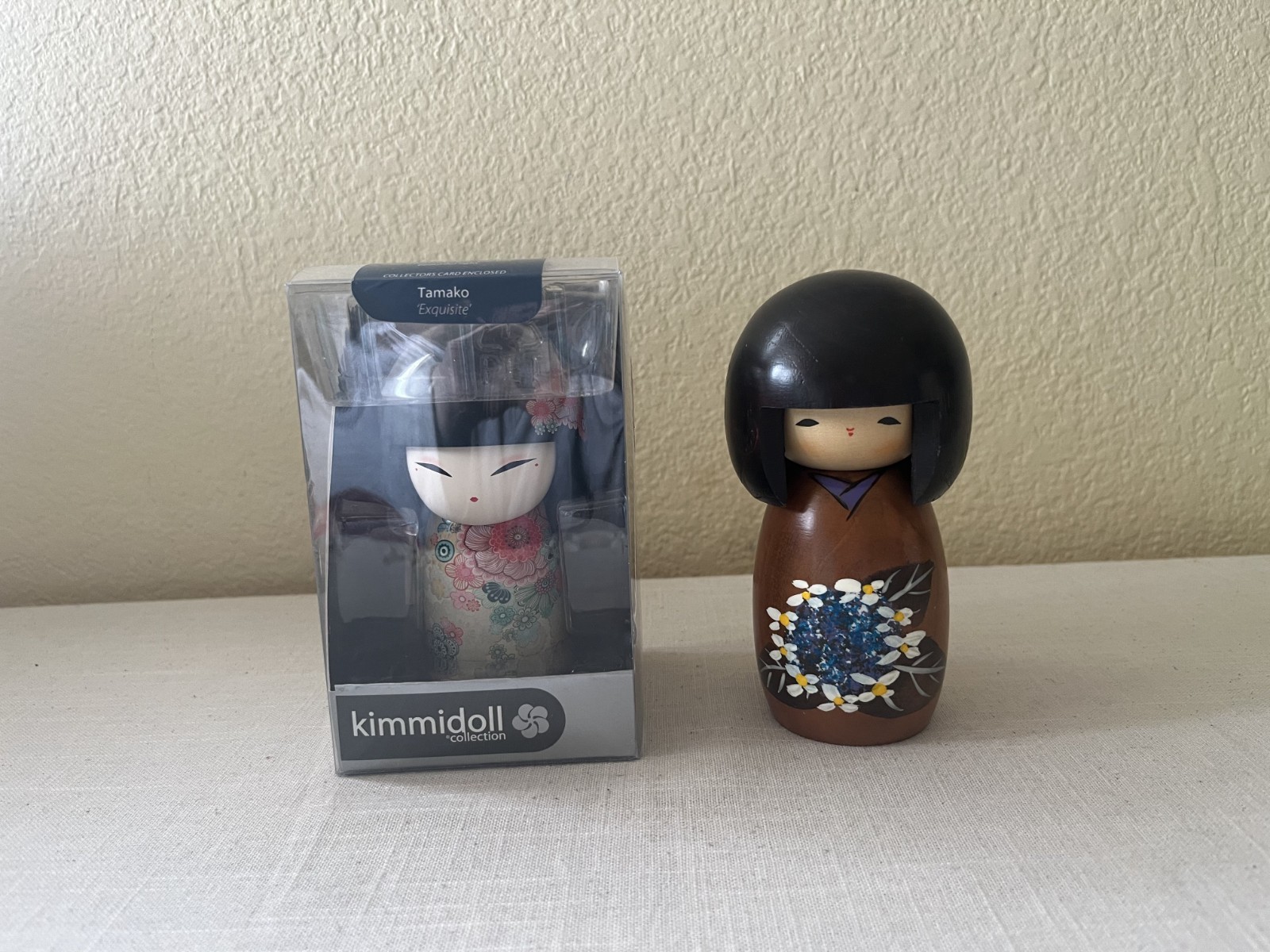 Kimmidoll Collection Tamako Exquisite and Kokeshi Doll Wood