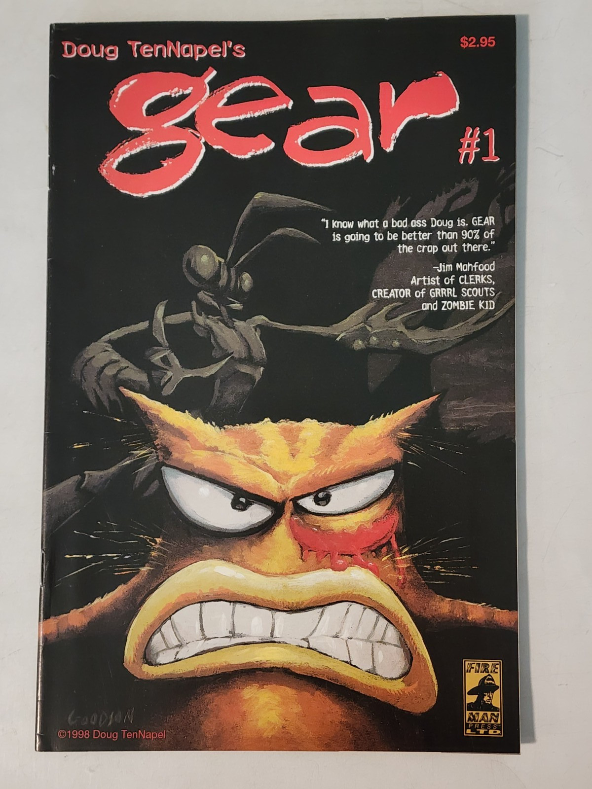 Doug TenNapel\'s Gear #1 1998 Fireman Press Earthworm Jim Creator