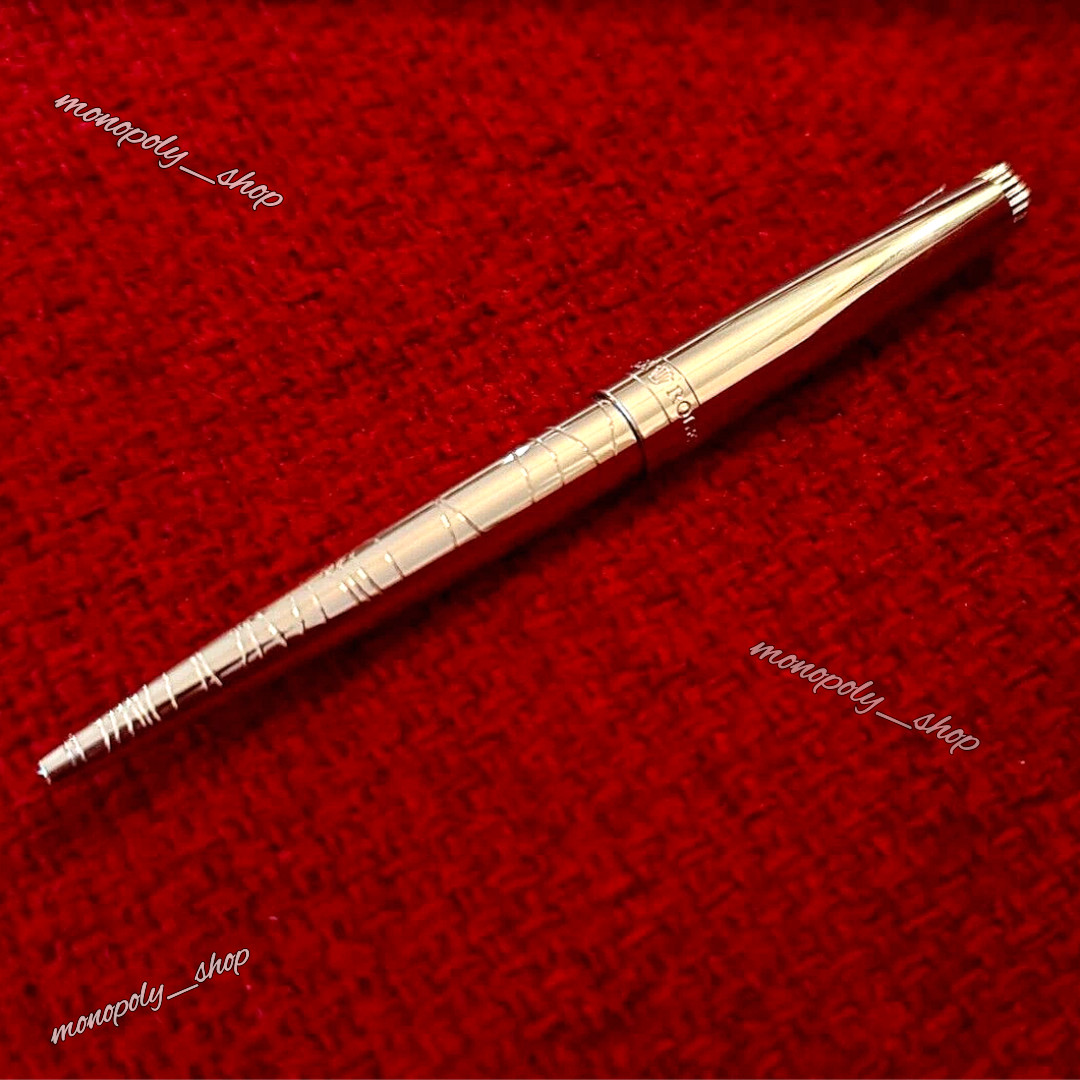 NEW Rolex Silver Scribe Platinum Wave Cut Ballpoint Pen,collectible, AD VIP Gift