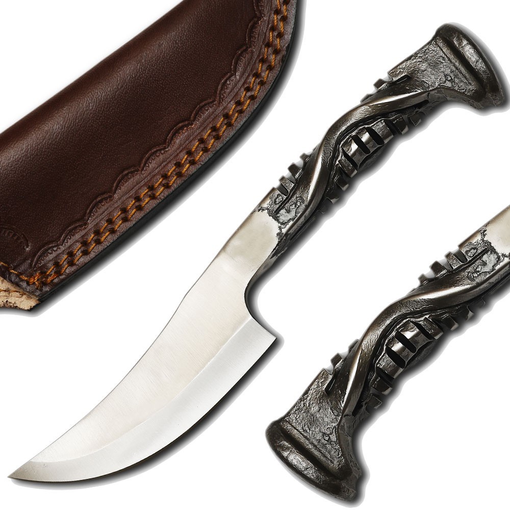 Handcrafted Iron Railroad Twisted Handle Tracker Knife