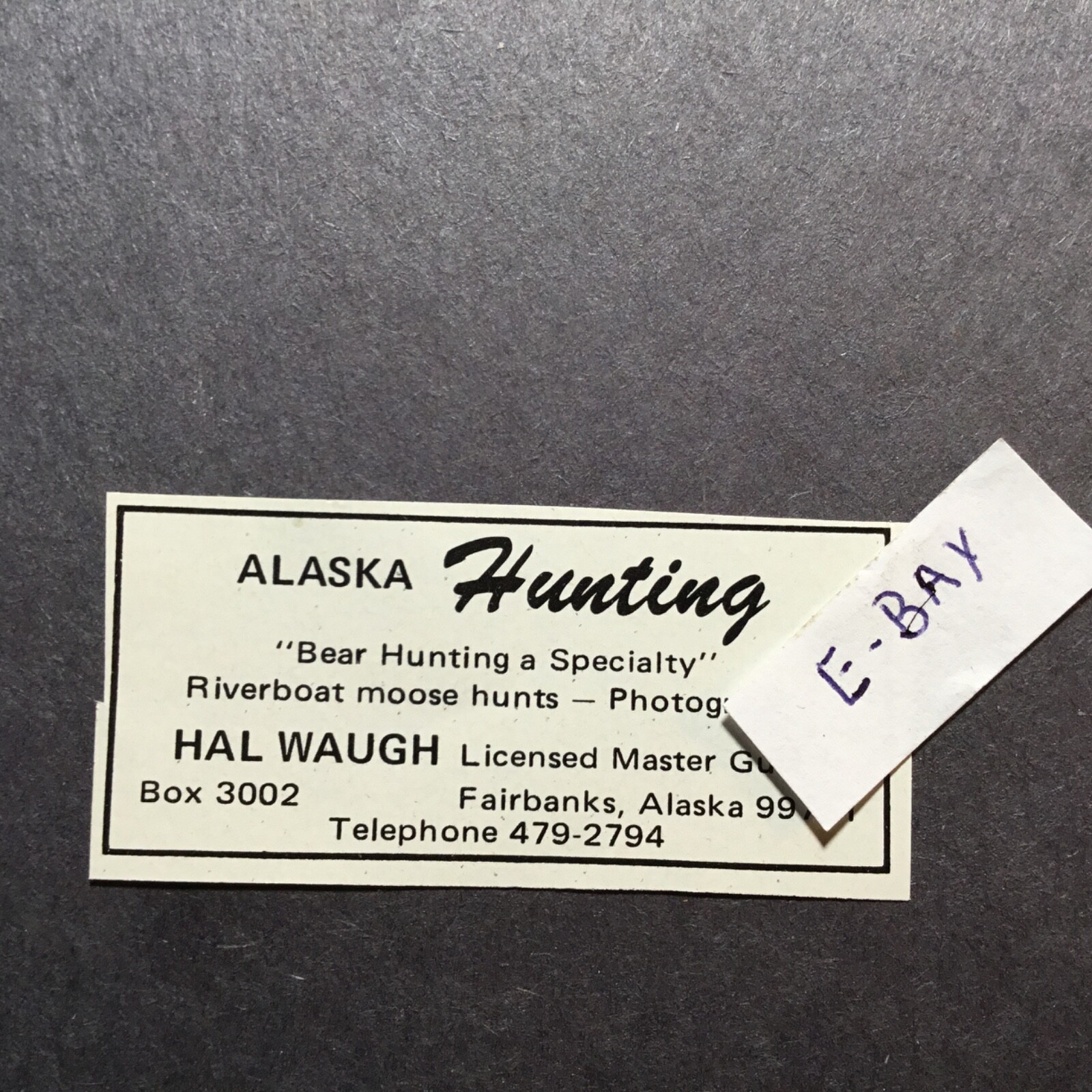 1969 Ad. Hal Waugh. Master Guide. Fairbanks, Alaska 
