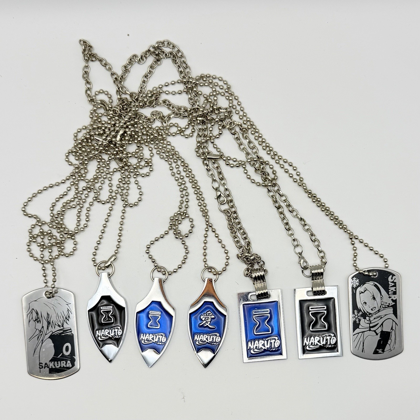 Vintage Naruto Dog Tag Necklace Lot Of 7 Vintage Naruto Dog Tag Necklace Lot Of 7