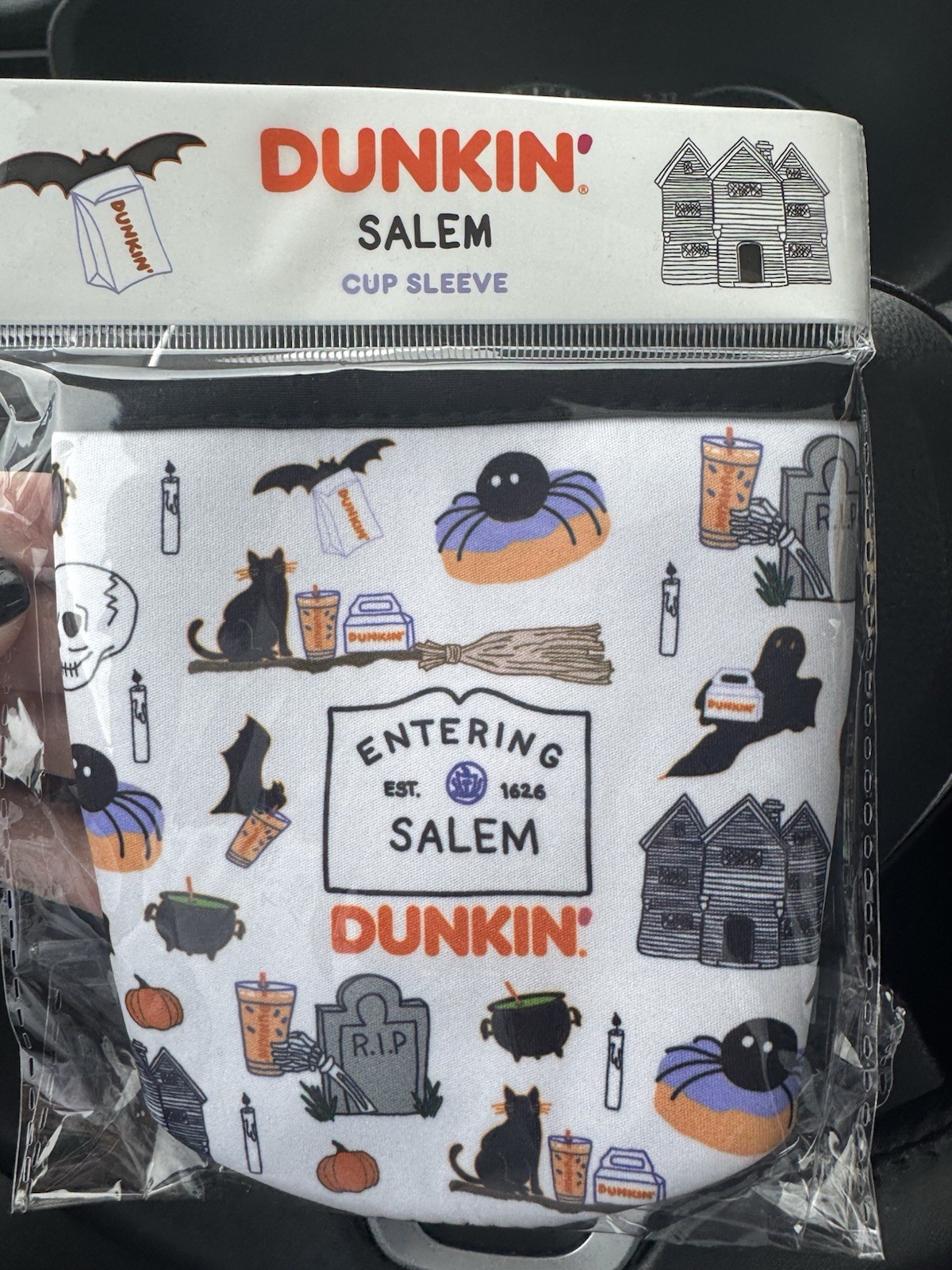 Dunkin “entering Salem” Cup Sleeve Halloween 2026 