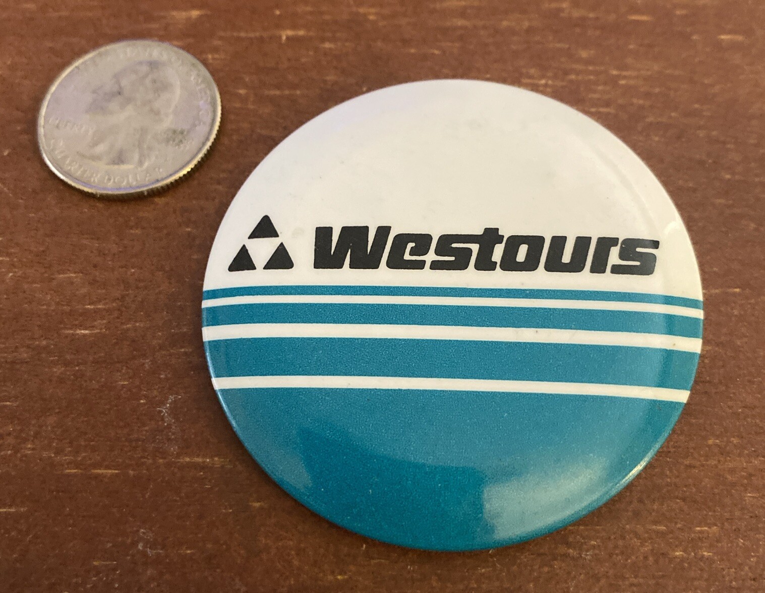 Vintage Westours Pinback Button Pin