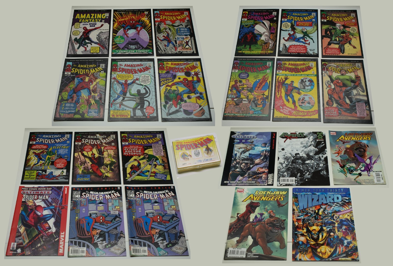 John Romita Sr. signed SPIDER MAN PIN Set with Sterling Silver Pin 22 Comics LOT John Romita Sr. signed SPIDER MAN PIN Set with Sterling Silver Pin 22 Comics LOT