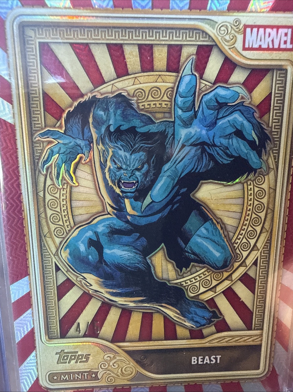 2026 Topps Mint Marvel  Beast /5 Red ,Gold Card Pack Fresh Beautiful Pull