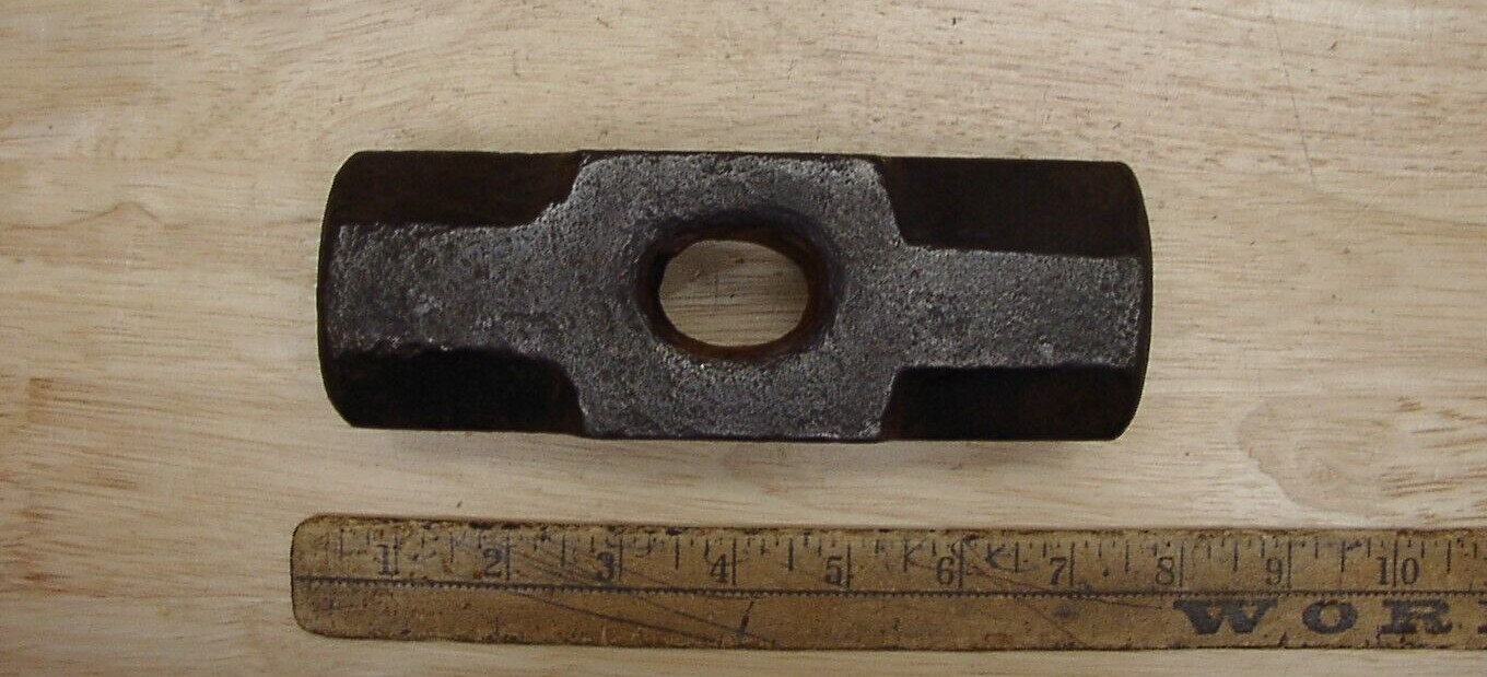 Vntg Unbranded 7lb 9.5oz Sledge Hammer Head,6-9/16