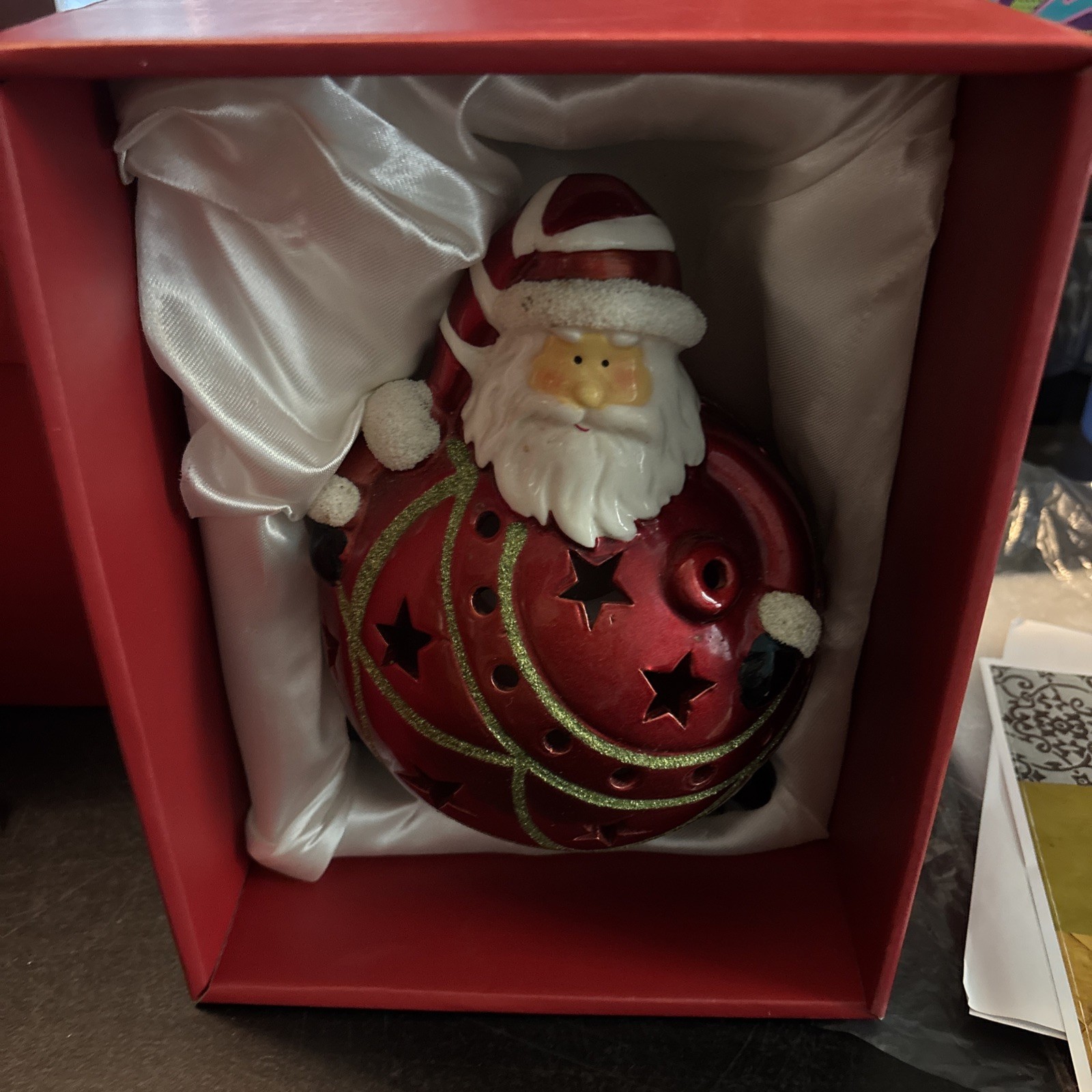 Home Reflections Ceramic LED Santa Luminary Boxed