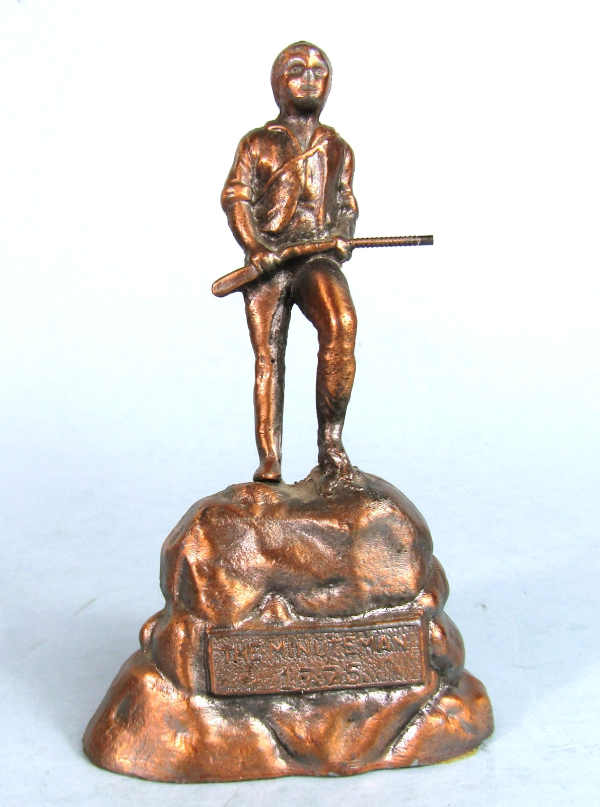 LEXINGTON MINUTEMAN STATUE Vintage Metal Souvenir Monument Replica Mass.