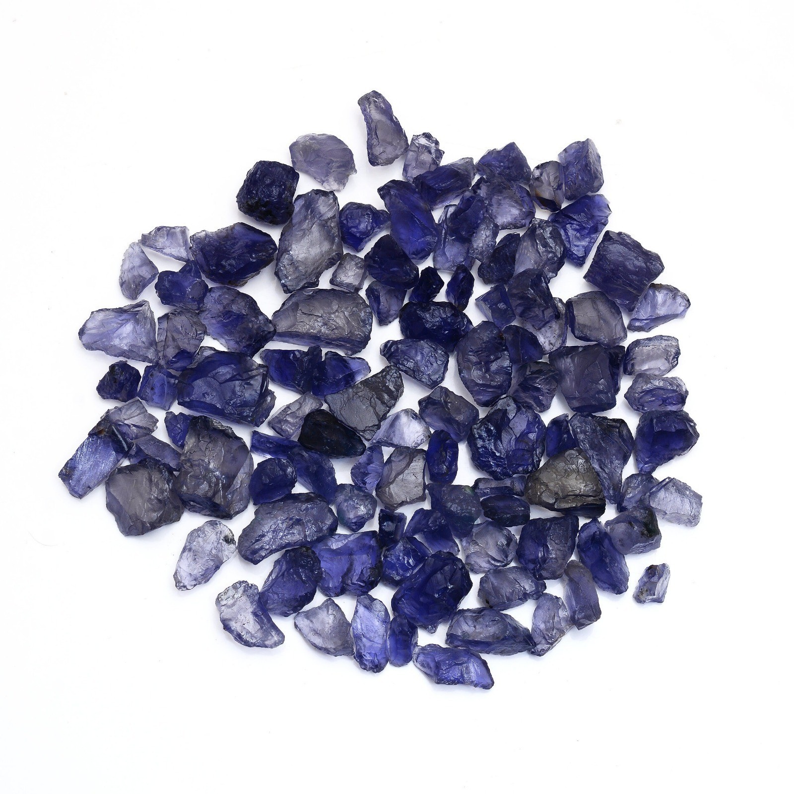 Natural Blue Iolite Rough Crystal – 20 Pcs AAA Quality Loose Stone 8-10mm