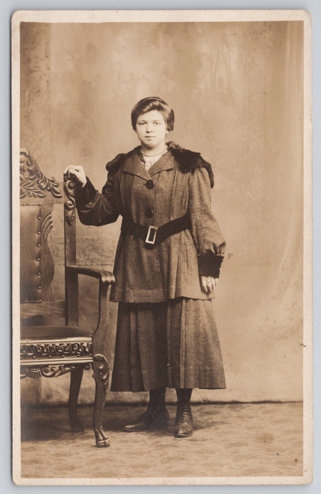 c1910s Young Lady RPPC Florence Kramer Unposted PA