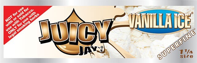 JUICY JAY\'S  1 1/4 Rolling Papers Vanilla Ice Super Fine USA SHIPPED