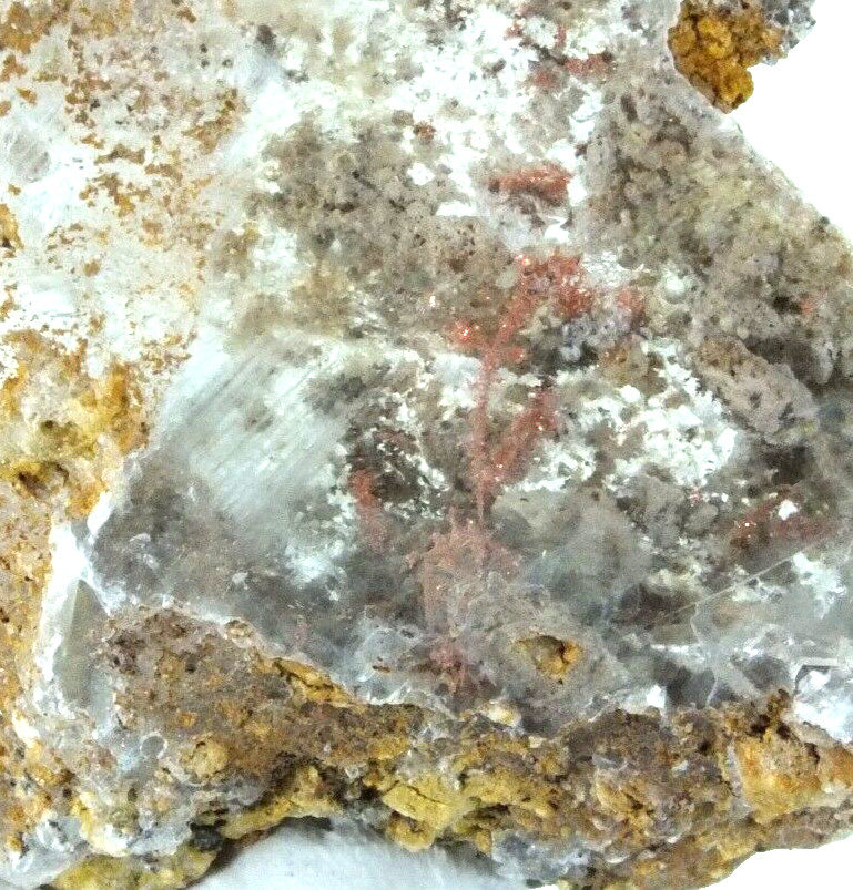 Gypsum Crystal with Copper Inclusions, Mt Elliot. Queensland. Australia (EA9680)