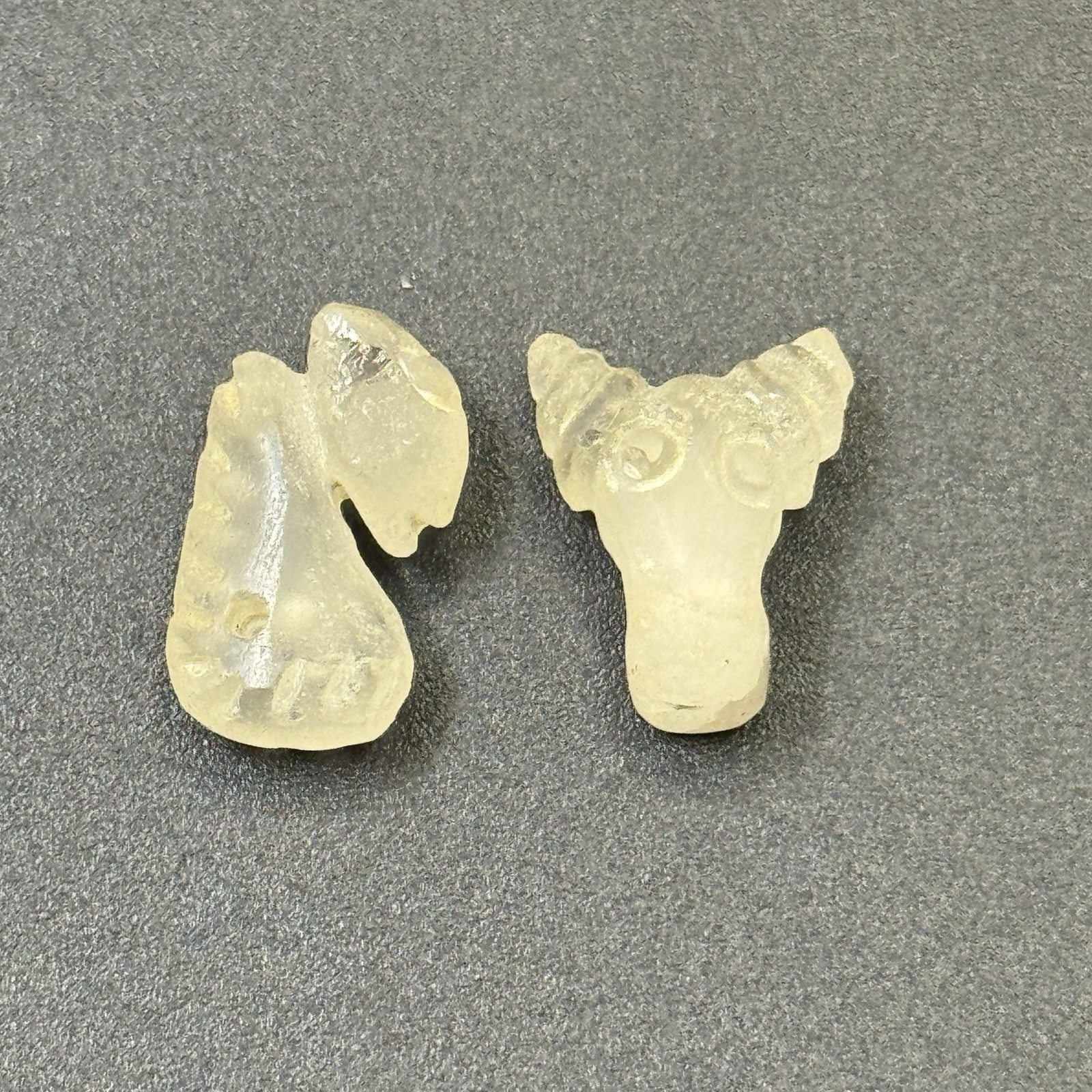 2 Ancient Agate Stone Amulet Bead Pendant