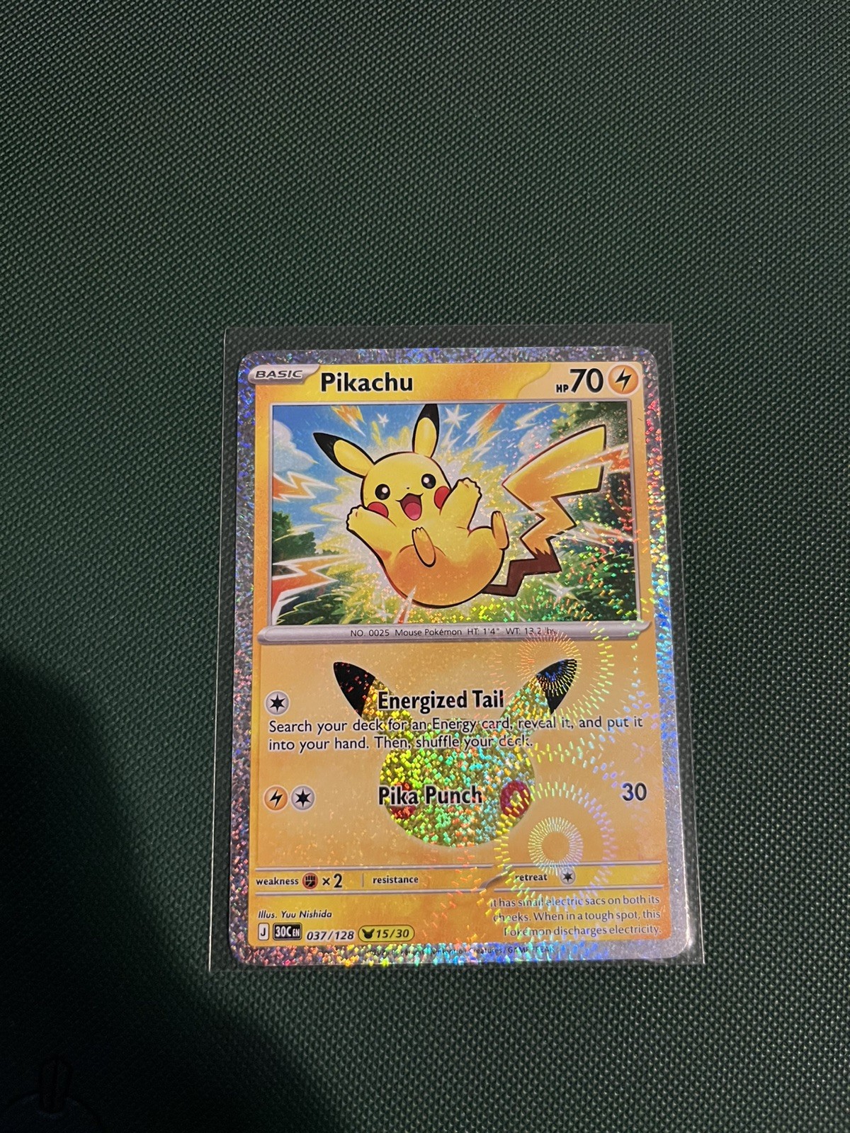 Pikachu 037/128 15/30, 30th Anniversary Celebration, Pokemon TCG,