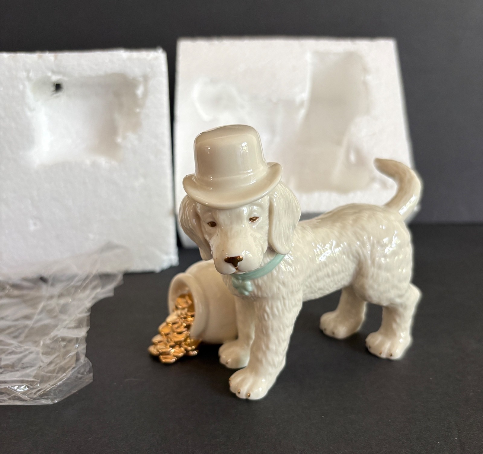 LENOX LUCK OF THE IRISH ADORABLE DOG FIGURINE NEW W/O OUTER BOX