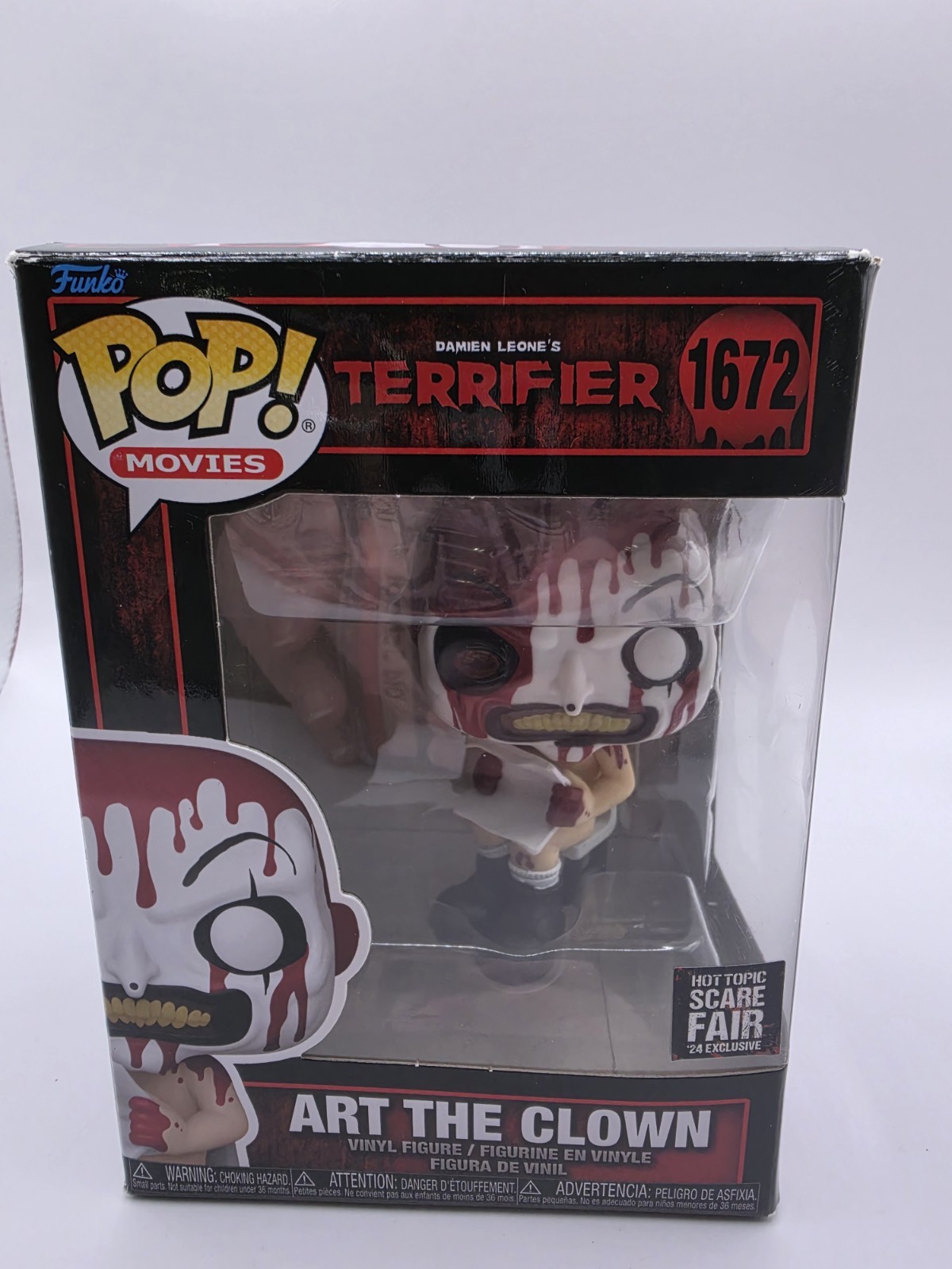 Funko Terrifier Art The Clown hot topic scare fair 1672 Funko Terrifier Art The Clown hot topic scare fair 1672
