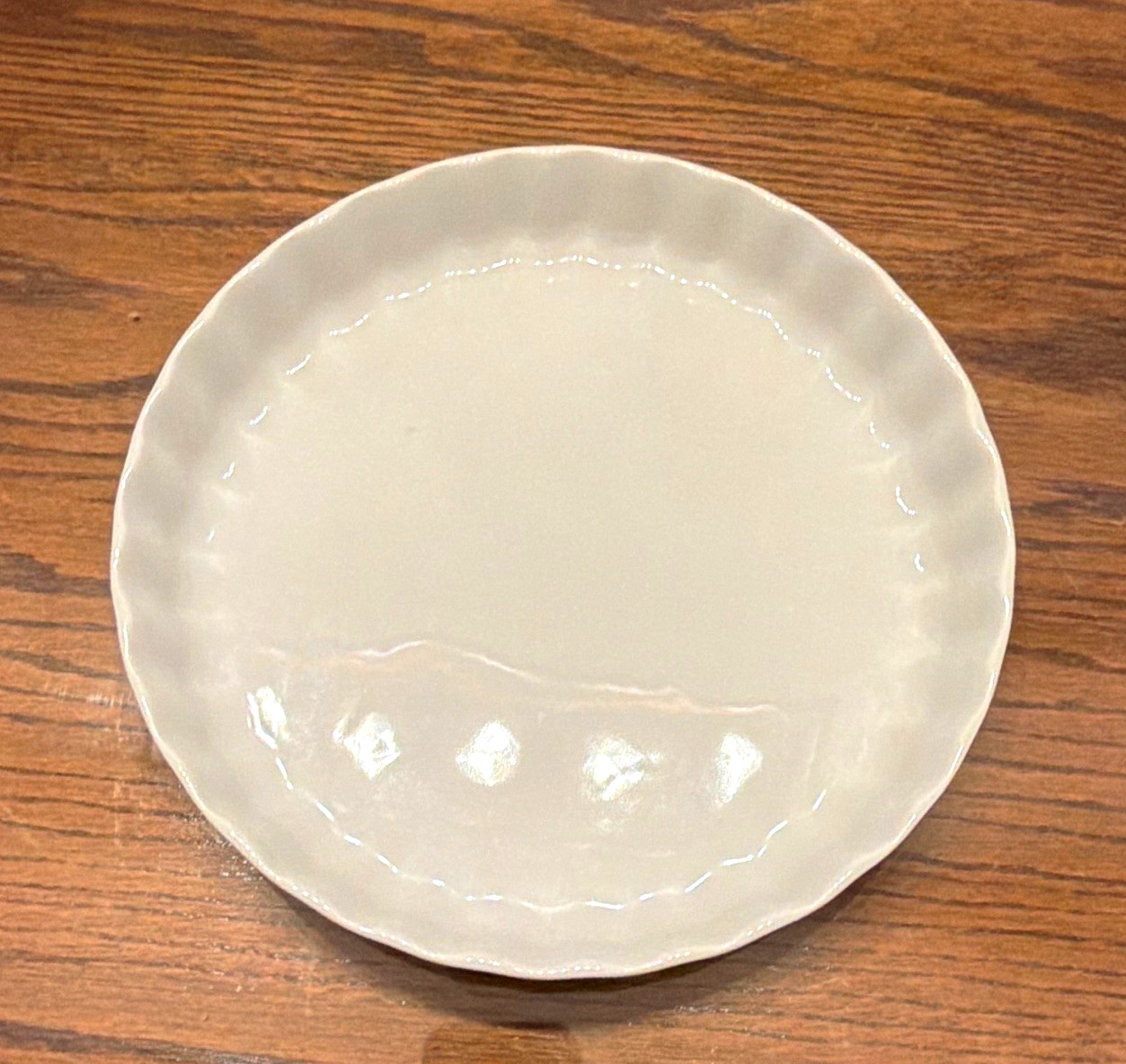 Apilco New, Williams Sonoma White Ceramic Round Fluted Pie / Pie Plate 10 inch