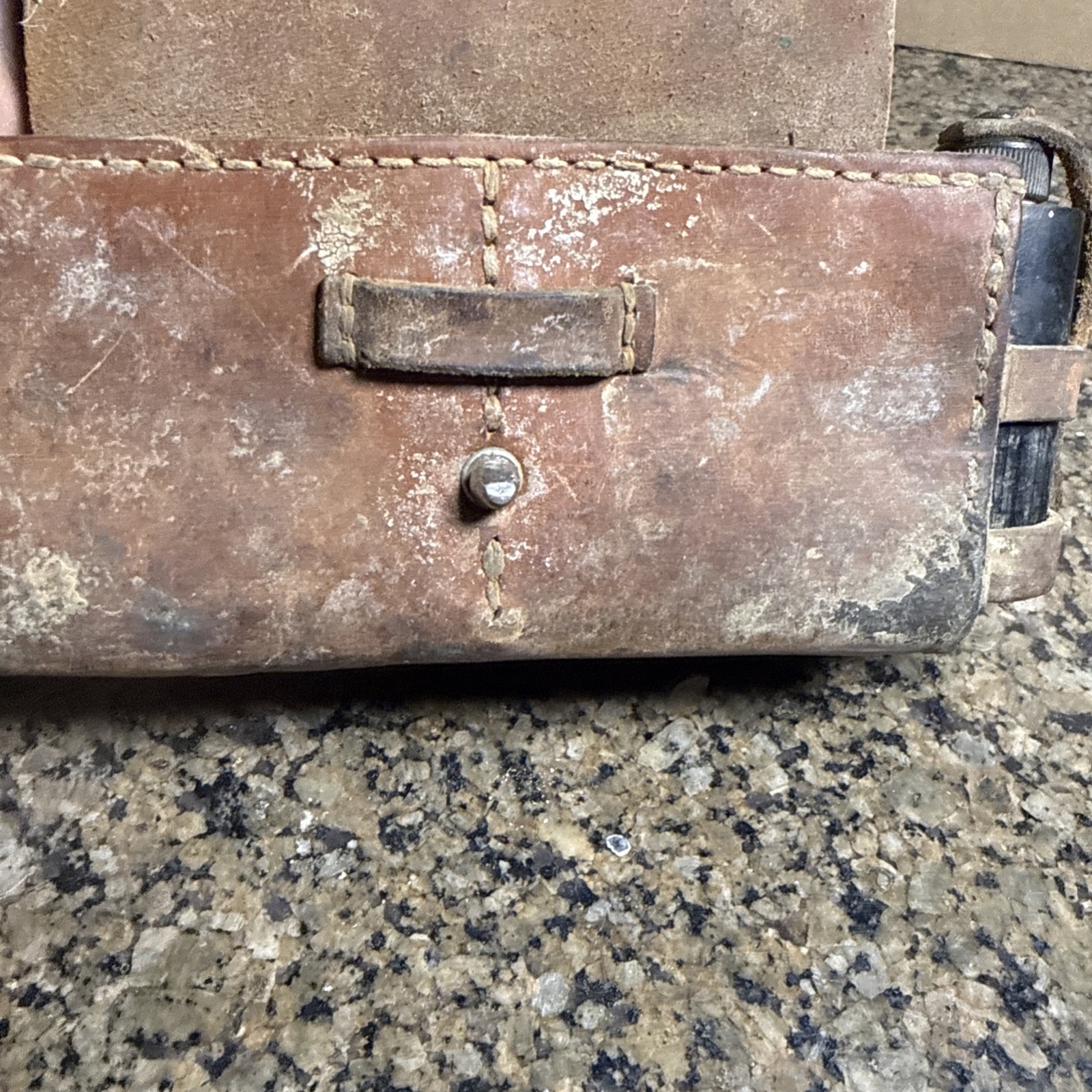 WWII Japanese Arisaka Rear Ammo Pouch with Oiler - Original