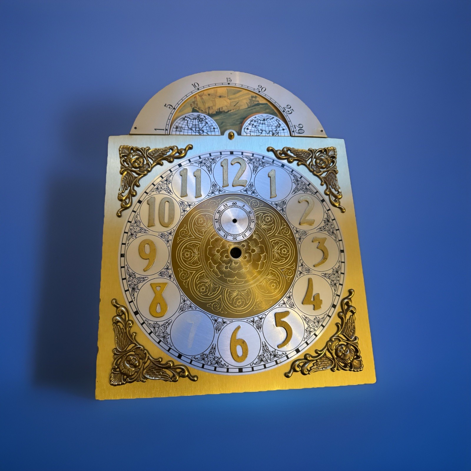 Large Vintage Kieninger Clock Movement With Calendar Dial Made In Germany Large Vintage Kieninger Clock Movement With Calendar Dial Made In Germany