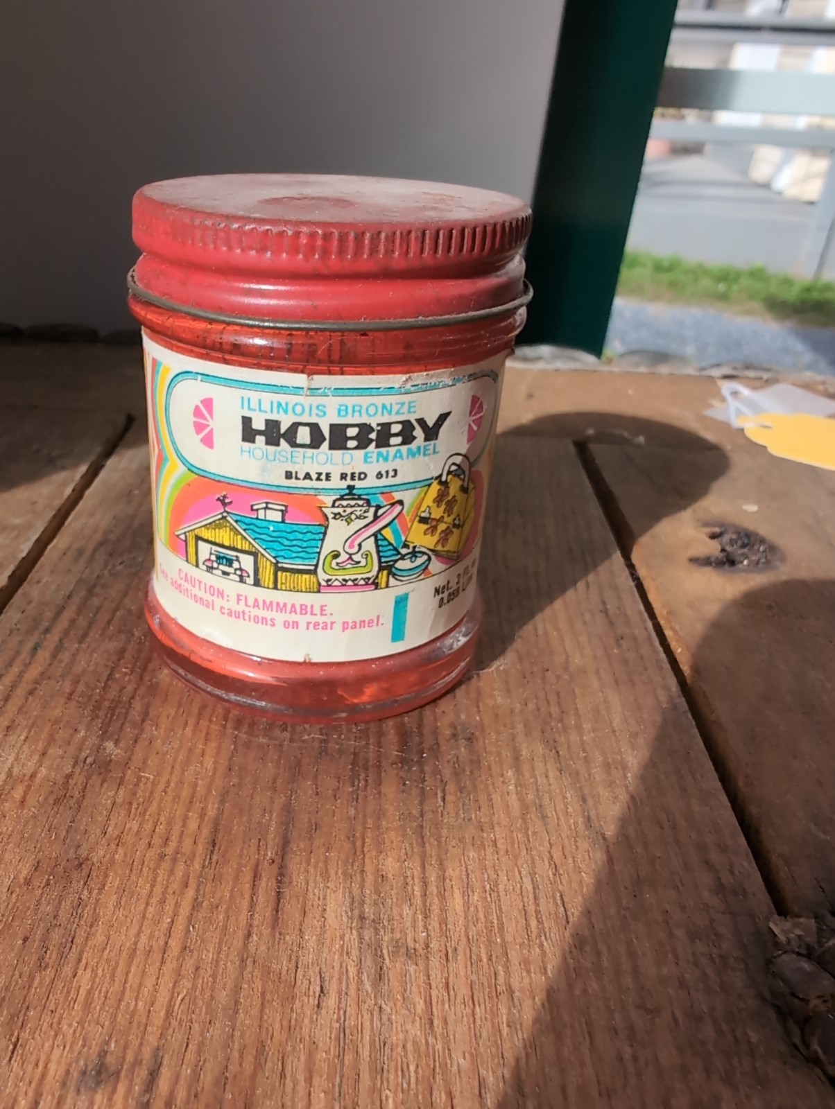 Vintage 1976 Illinois Bronze Enamel Paint: Blaze Red 613.