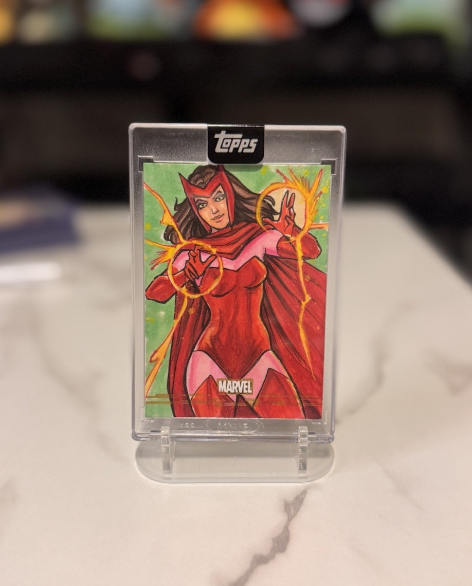 1 of 1 Topps 2026 Marvel Mint Scarlet Witch Original Sketch Card Artist Alcione