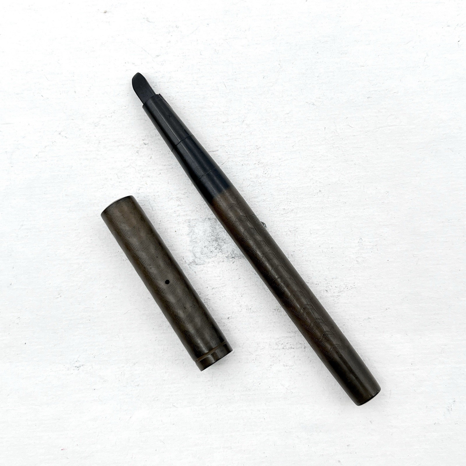 VTG Waterman 12 Eyedropper Fountain Pen Brown Rubber (No Nib) AS IS