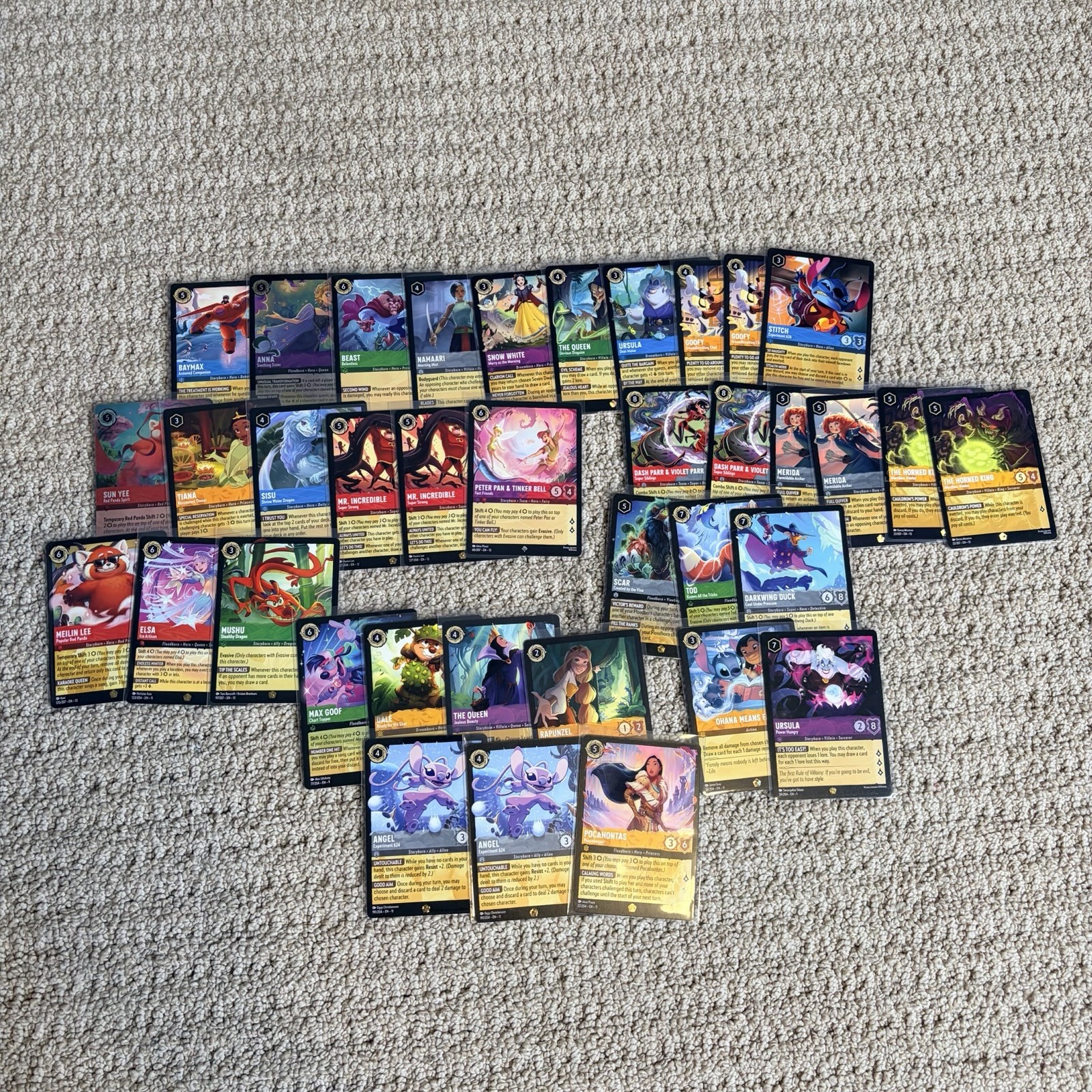 Disney Lorcana Card Lot (37 Cards) - NM - Legendaries, Etc. READ
