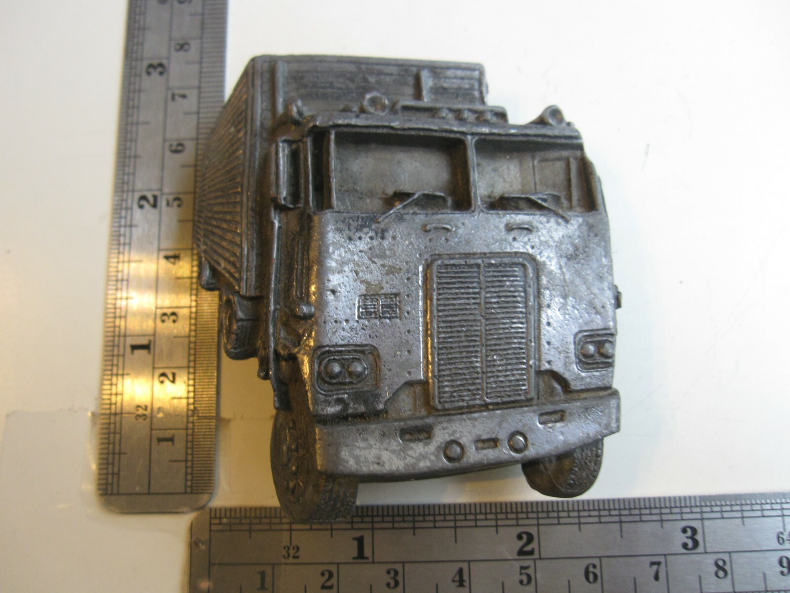 Vintage Bergamot Brass Works Big Rig 18 Wheeler Semi Truck Buckle BIS