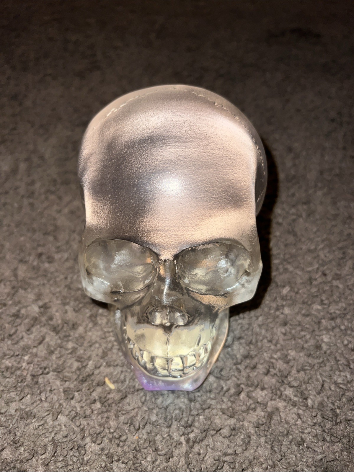 Translucent Human Clear Skull, Resin Crystal Skull, Oddities, Gothic 1990 WUI