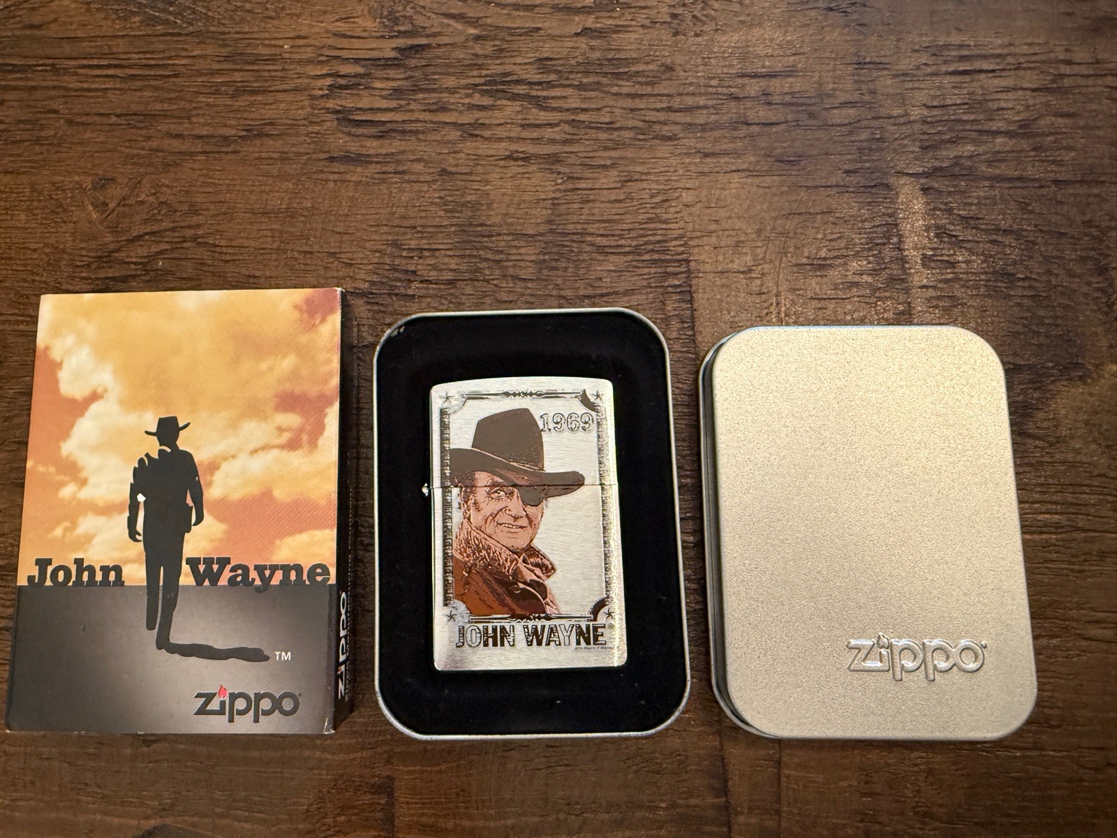 Zippo-John Wayne 1969 Lighter-Sealed w/box