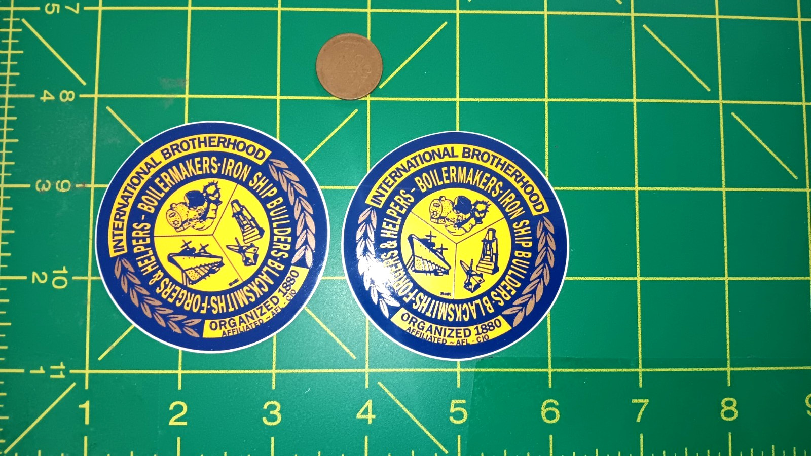 PAIR INTERNATIONAL BROTHERHOOD VINTAGE Sticker / Decal  ORIGINAL