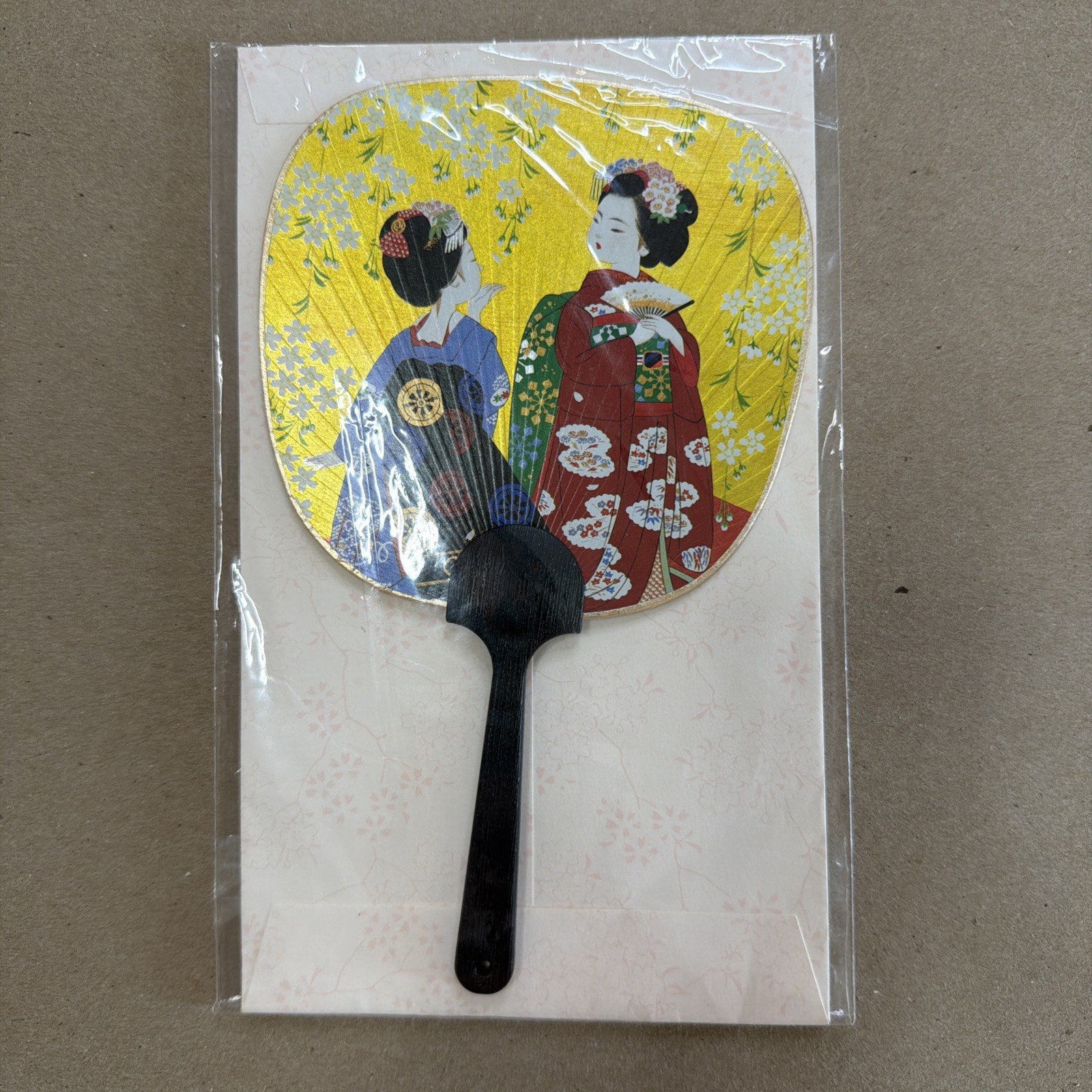 Kyoto Fukui Asahido Japanese Greeting Card & Uchiwa Fan Made in Japan